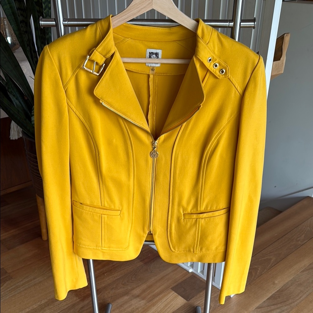 Anne Klein Golden Yellow Knit Women's Jacket